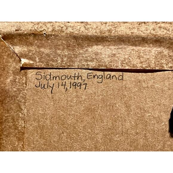 Framed Coastal Print-Sidmouth England-9x7-Vintage Seaside Wall Art-Ocean-Shore - Picture 6 of 8